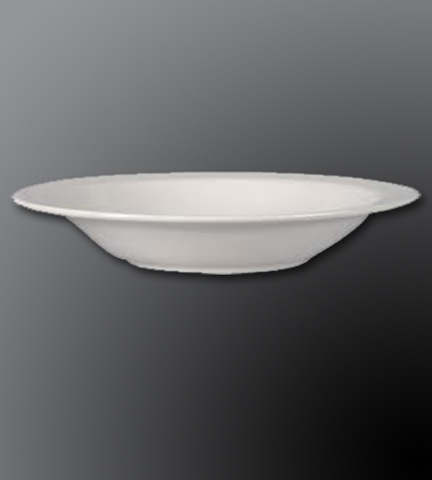 Narrow Rim Porcelain Dinnerware Alpine White Soup Bowl 11.5" Dia.